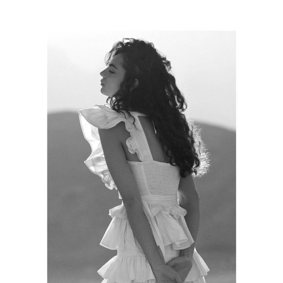 Anthropologie X Love the Lable Ruffled Halter Mini Dress Size S - Picture 7 of 9